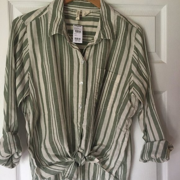 Sky & Sparrow womens long sleeve button shirt - Picture 1 of 5